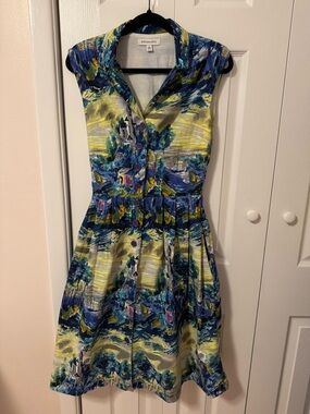 Emily and Fin Frankie Dress – Scenic Landscape Print Retro – Size Small